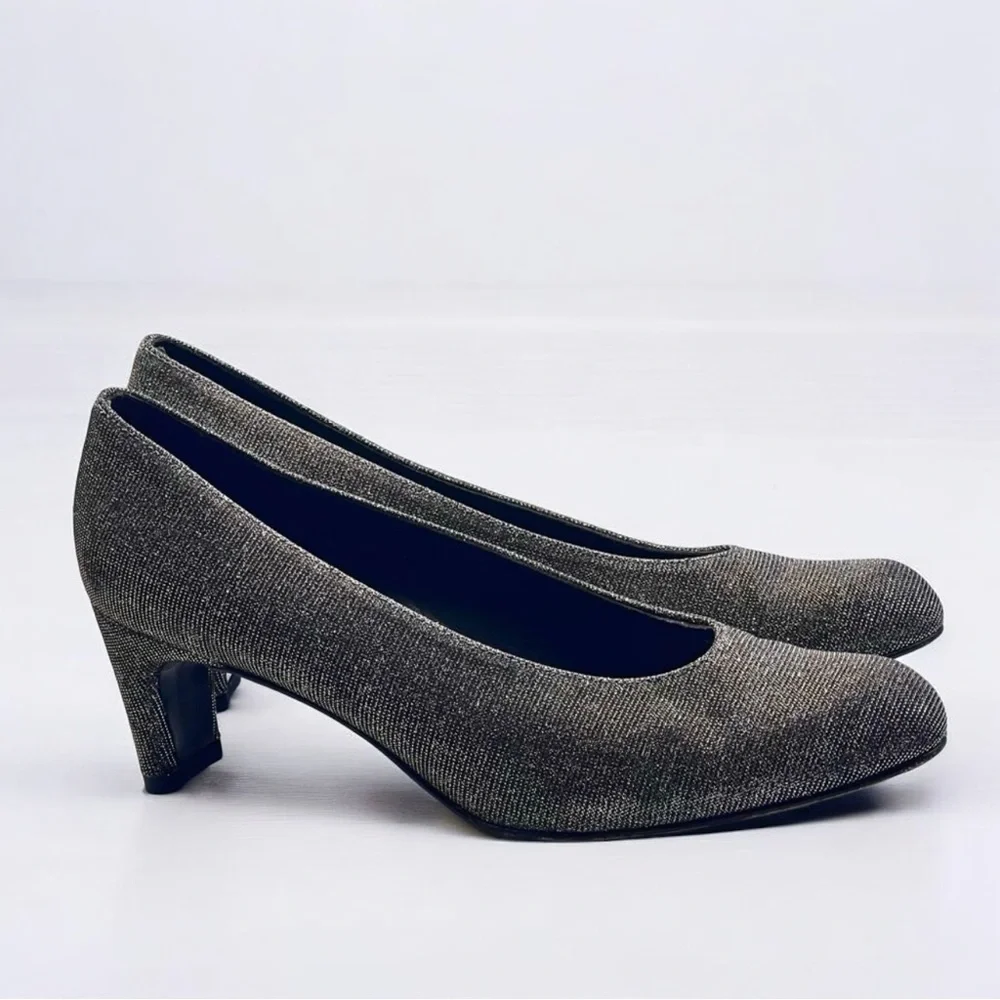 Women's Stuart Weitzman Heels Silver Size 7.6 - Picture 3 of 9